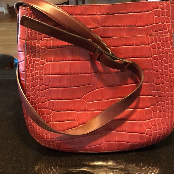 Vince Red Alligator Cross Body - Picture 11 of 14